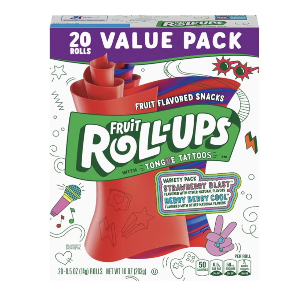 Fruit Roll-Ups Strawberry and Raspberry – 10oz (280gr)